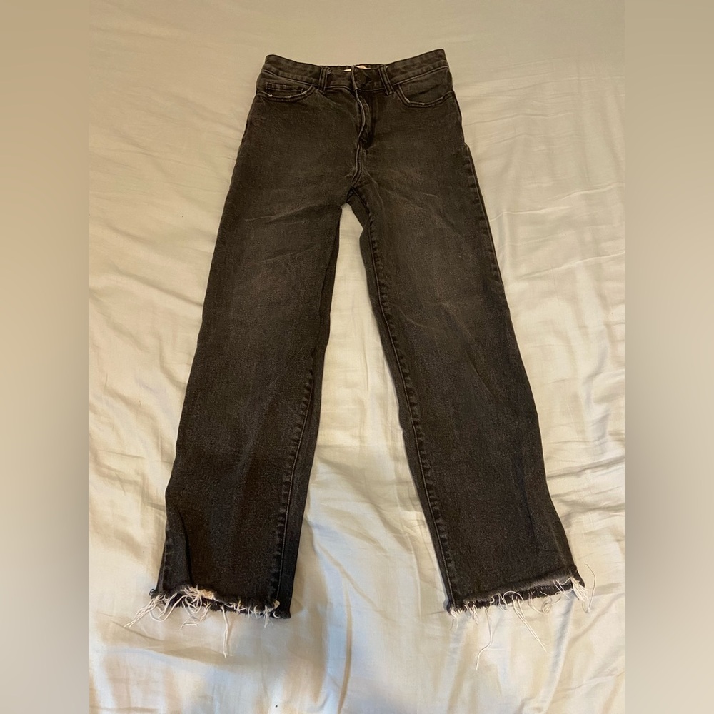 Black “SO” High Rise Straight Jeans (Size 3/26W)
